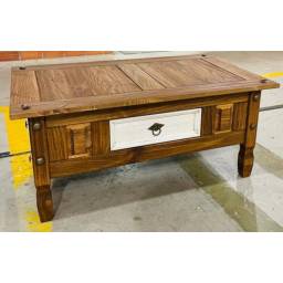 Mesa de living madera texturada mex.