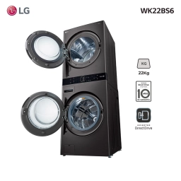 Torre de Lavado y Secado LG 22 kg WK22BS6 Inverter Direct Drive