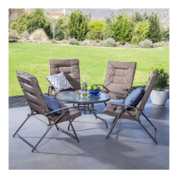 Juego de jardin exterior Sao Paulo 5 piezas taupe