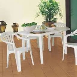 Mesa exterior rectangular PVC 140 x 840 x 720 MM BLA.