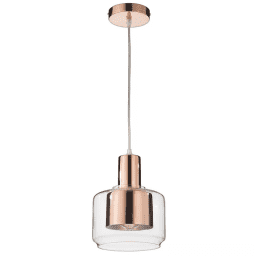 Lmpara de techo colgante cobre 1 luz E27