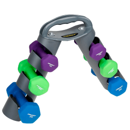 Set de MANCUERNAS BEST CON STAND PLEGABLE 9 KG