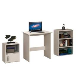  Kit de Estudio - Escritorio + Biblioteca baja + archibador 1 puerta  