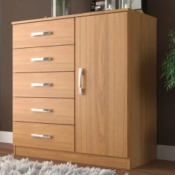 Comoda 5 cajones 1 puerta E.