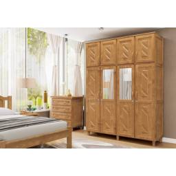 Ropero 8 puertas 3 Gavetas Madera Sin molduras en puertas