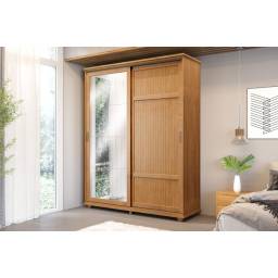 Placard 2 Puertas corredizas 3 cajones Madera 