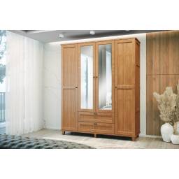 Ropero 4 Puertas 2 Gavetas amplias Madera