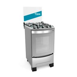 Cocina gas 4 H. TEM Celebracion Plus Inox. grill.