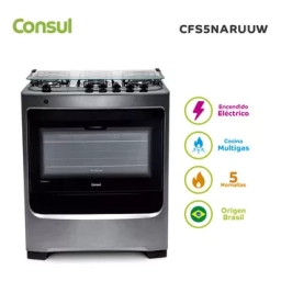 Cocina Gas 5 H. CONSUL Acero Inox. Cfs5naruu