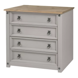 Comoda 4 Cajones MADERA MEX GRIS C.