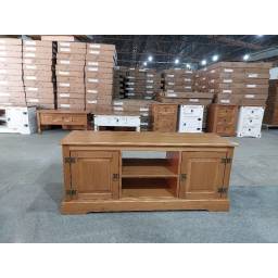 Rack tv Grande MADERA MEX. 2 PTAS. BRILLOSO
