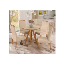 Juego de Comedor Mesa + 4 sillas tapizadas DALLAS