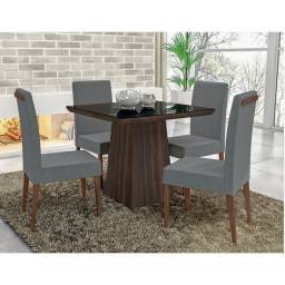 Juego de Comedor Mesa + 4 sillas tapizadas PARIS
