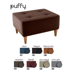 Puff cuadrado tapizado  52 x 62 puffy