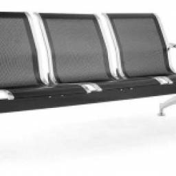 Tandem metlico 3 asientos Gris o negro 1.83x0.80x0.75m