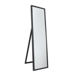 Espejo de pie con soporte 45 x 156 cm negro