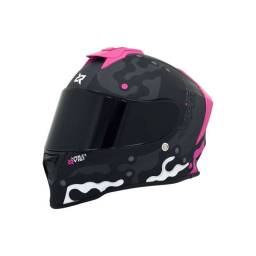 Casco X-SPORT V151 Negro Rosado 