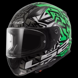 Casco  LS2 FF353 Memphis Verde Con Spoiler