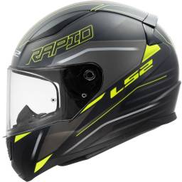 Casco LS2 FF353 Rapid Ii Rocky Negro Amarillo Matte