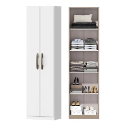 Ropero multiuso 2 puertas 5 estantes