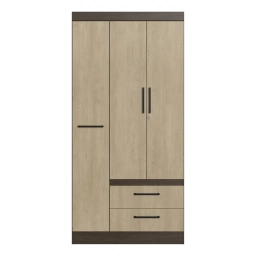 Ropero 3 puertas con llave 2 cajones LVEG.