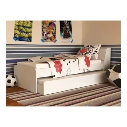 Cama Marinera con respaldo Baulero 1 pl. MDP