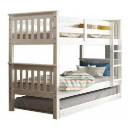 Cucheta MADERA  MACIZA LUXE CON BARANDA Y ESCALERA REFORZADA