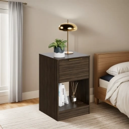 Mesa de luz 1 cajon MDP castao claro
