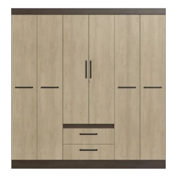 Placard 6 puertas c/llave 2 cajones MDF LVEG.