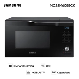 Microondas 28 L SAMSUNG 900w 6 Niv. Hotblast Grill+conveC. SAMC28M6055CK