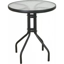 Mesa de Jardin Red. 0.60 cm Metal Vidrio 