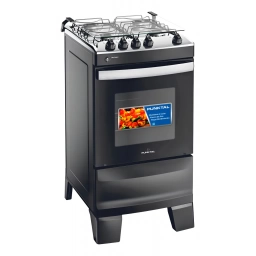 Cocina Comb. 4 H. PUNKTAL Pk-744 C/ Grill Color Negro 