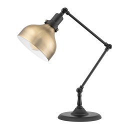 L�mpara de mesa 1 luz E27 dorado y negro Modelo Fabric