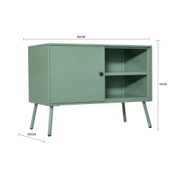Rack bajo BUFFET METAL DONUT VERDE