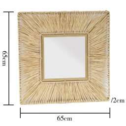 Espejo cuadrado Natural 65 cm