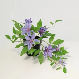 Planta artificial clementis violeta 23 cm