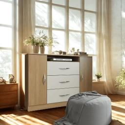 Comoda 3 cajones 2 puertas 1023-129