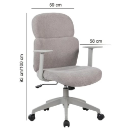 Sillon Oficina MARTINA Gris 