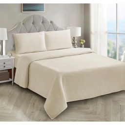 Juego Sabanas 2 PL. Microf. BASIC Lisa beige