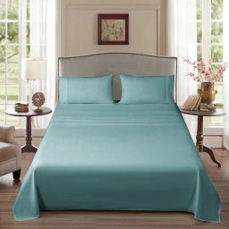 Juego Sabanas QUEEN 180 Hilos turquesa