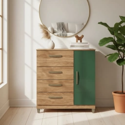 Comoda 4 Cajones 1 Puerta CO240