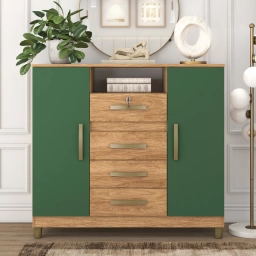 Comoda 4 Cajones C/ llave 2 Puertas CO 280