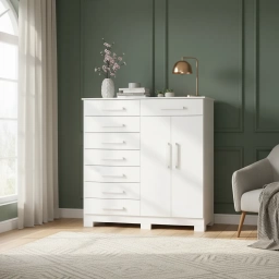 Comoda 8 Cajones 2 Puertas NEW VERONA