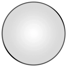 Espejo REDONDO 60 CM Negro Mate