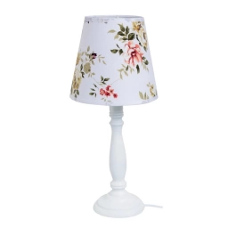 L�mpara de mesa blanca 1 luz E27 FLORES
