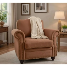 Sofa 1 Lugar Cuero Light - Brown 9717AM
