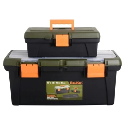 Set de 2 cajas HERRAMIENTAS 22 + 14 BAUKER