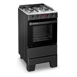 Cocina gas 4 h. SMARTLIFE Top Glass KBR504B Negra