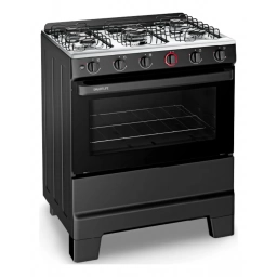 Cocina gas 5 h. SMARTLIFE KBR845B NEGRA