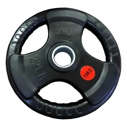 Disco 10 kg engomado hierro OLIMPICO  CAgarres  WO.